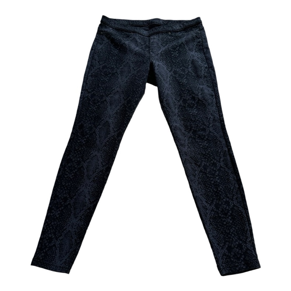 HUE | Essential Denim | Snake Print Brocade Fabric Pants - Size Large